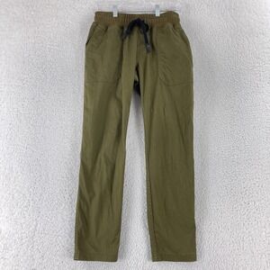 Aether Pants Mens Small Green Drawstring Straight Leg 100% Organic Cotton Casual